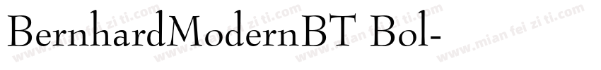 BernhardModernBT Bol字体转换